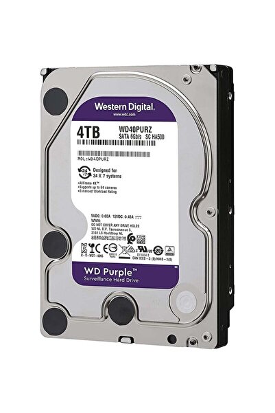 WD قرص صلب للمراقبة بنفسجي سعة 4 تيرابايت