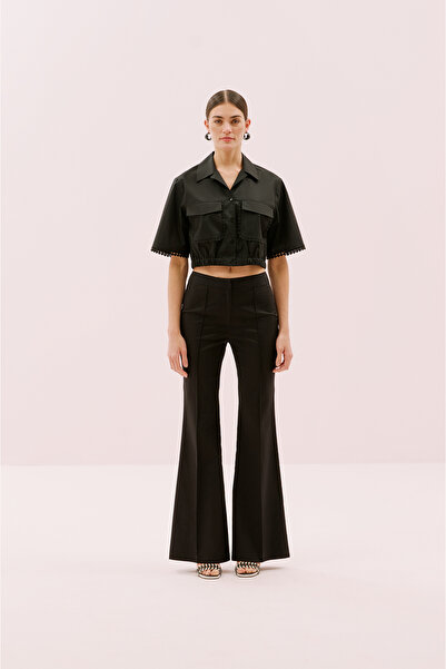 Roman İspanyol Paça Pantolon Siyah Y2512040_001