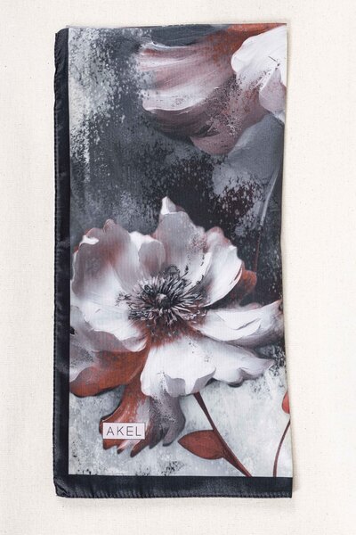 Akel Ψηφιακό κρυστάλλινο μοτίβο κασκόλ 95x95 – Παστέλ μοτίβο-4