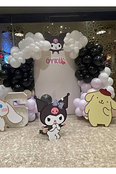 Çemrek Süs Parti مجموعة سلسلة بالونات باللون الأسود والأبيض من ليلا، 100 قطعة...