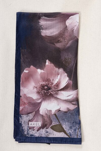 Akel Ψηφιακό κρυστάλλινο μοτίβο κασκόλ 95x95 – Παστέλ μοτίβο-4