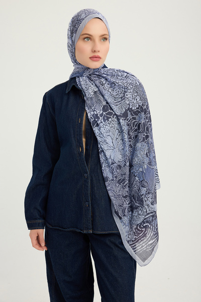 Schaless المواسم الهادئة - بنفسجي - شال بنقشة إيفيليا - 70x190 سم