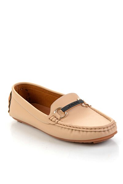 Bambi Bej Kadın Loafer Ayakkabı K01309100509