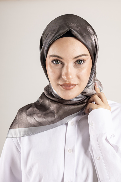 Akel Ψηφιακό κρυστάλλινο μοτίβο κασκόλ 95x95 – Παστέλ μοτίβο-4