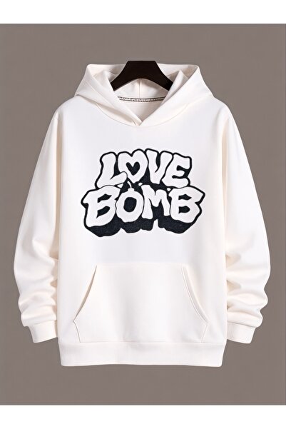 ArtYus Φούτερ Unisex Love Bomb Πολύχρωμο Ειδικό με τύπωμα Βαμβακερό oversized...