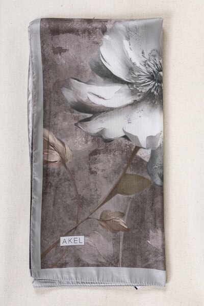 Akel Ψηφιακό κρυστάλλινο μοτίβο κασκόλ 95x95 – Παστέλ μοτίβο-4