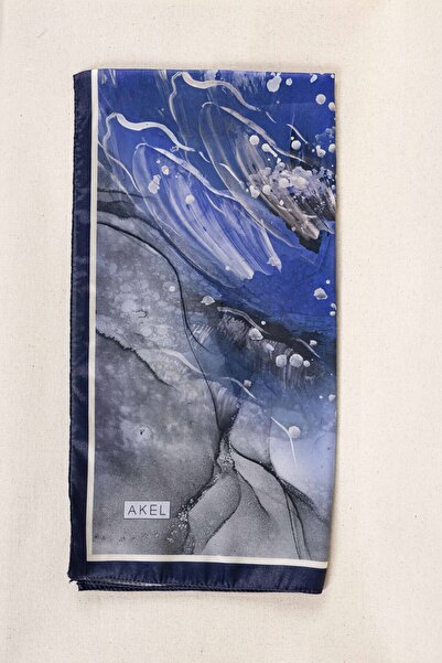 Akel Ψηφιακό κρυστάλλινο μοτίβο κασκόλ 95x95 – Παστέλ μοτίβο-5