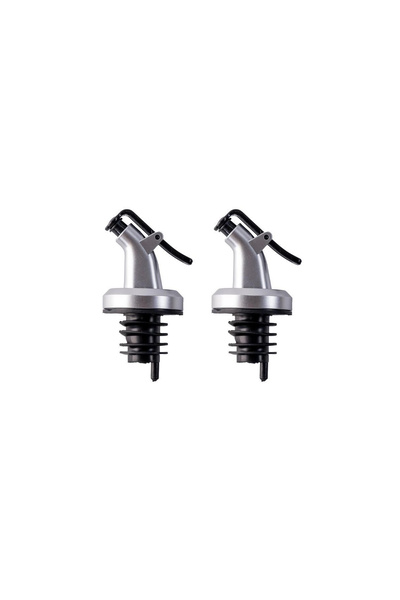 KHAKMA رأس وعاء الزيت الفضي المقاوم للانسكاب - مجموعة من قطعتين |   غطاء مانع للتسرب