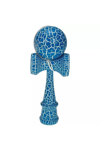 BaoBao Kendama Crack, Flippy, Wooden, 18 cm, +14 Years, Ball Diameter 6 cm, Cracked Pattern, Light Blue
