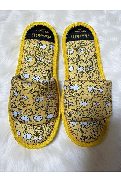 Chochili Unisex Cartoon Patterned Open-Front House Slippers