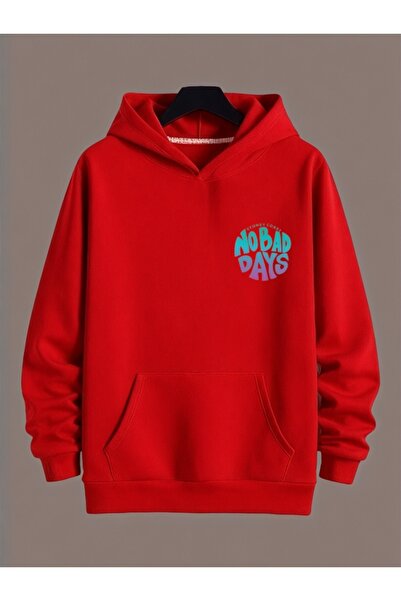 ArtYus Unisex No Bad Days Šareni Specijalni Štampano Pamuk Oversize kroj Sa k...