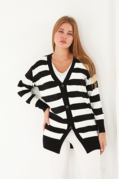 Lanze Thin Knitwear Cardigan Striped Pattern