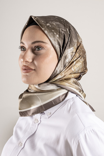 Akel Ψηφιακό κρυστάλλινο μοτίβο κασκόλ 95x95 – Παστέλ μοτίβο-5