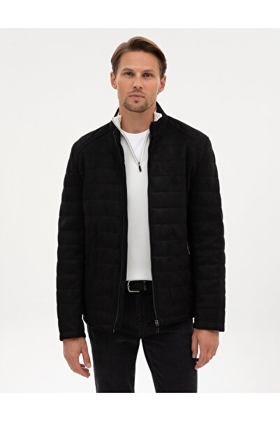 Pierre Cardin سترة جلدية سوداء صناعية 50318154-001