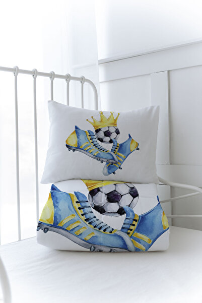 Tuğba Kuğu Organic Printed Montessori (100X200) Quilt Set Quilt Set - for Baby Series - Yellow - Navy Blue