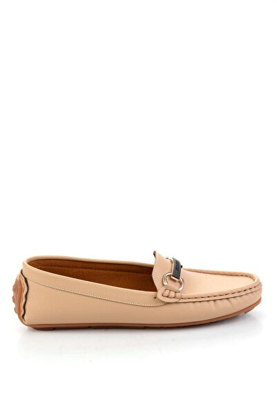 Bambi Bej Kadın Loafer Ayakkabı K01309100509