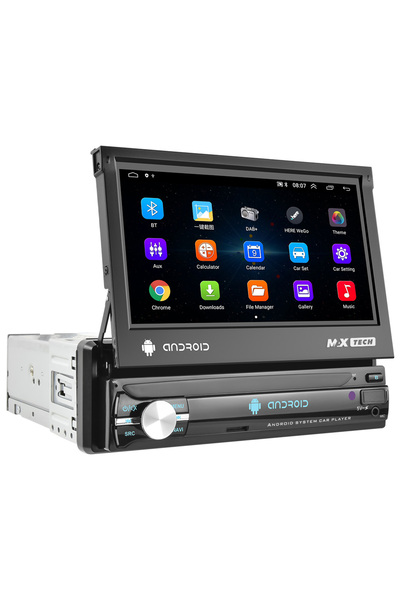 MaxTech Navigatie Universala 1DIN cu Android 13, MaxTech®, 2GB RAM 32GB ROM, Ecran Retractabil tactil