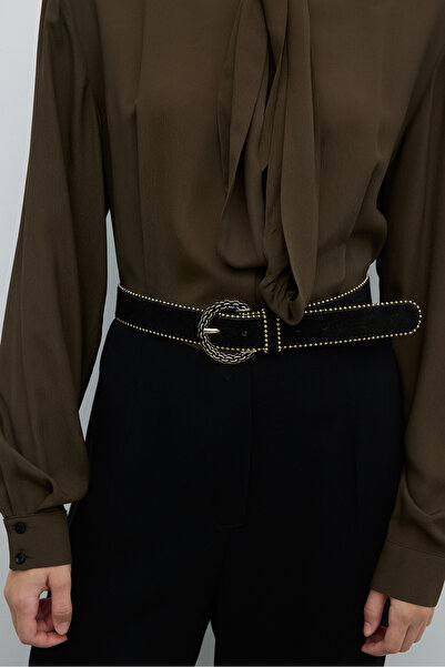 Roman %100 Deri Kemer Siyah K2682103_001