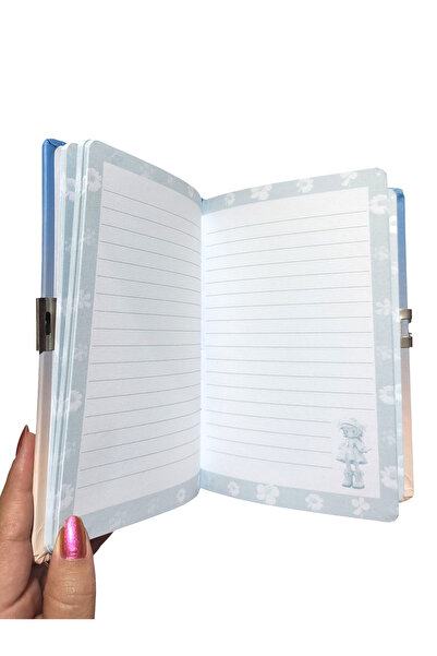 Limmy Cute Girl Diary Notebook (Journal) with Lock 80 Sheets - Green Girl