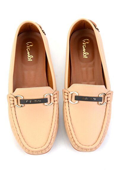 Bambi Bej Kadın Loafer Ayakkabı K01309100509