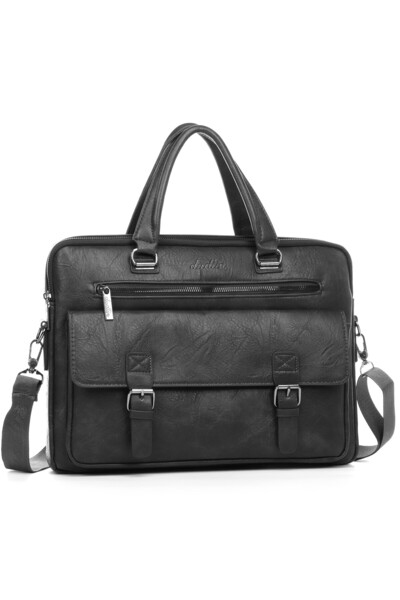 OEM Geanta laptop piele ecologica neagra