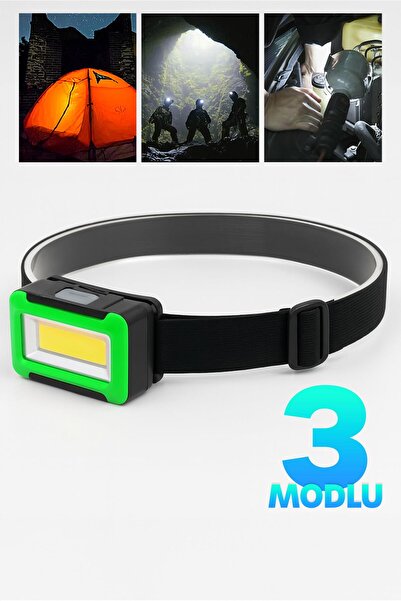 Telvesse 3 Modlu Pilli Kafa Lambası Kampçı Tamirci Balıkçı Outdoor Kafa Fener...