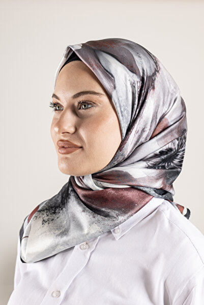 Akel Ψηφιακό κρυστάλλινο μοτίβο κασκόλ 95x95 – Παστέλ μοτίβο-4