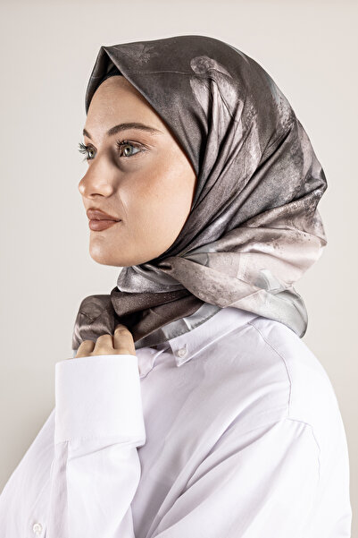 Akel Ψηφιακό κρυστάλλινο μοτίβο κασκόλ 95x95 – Παστέλ μοτίβο-4