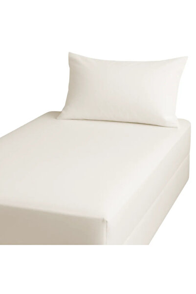 Kovar Single Fitted Bed Sheet Set 90X190cm With Pillow Cover 50X75cm- White