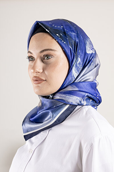 Akel Ψηφιακό κρυστάλλινο μοτίβο κασκόλ 95x95 – Παστέλ μοτίβο-5