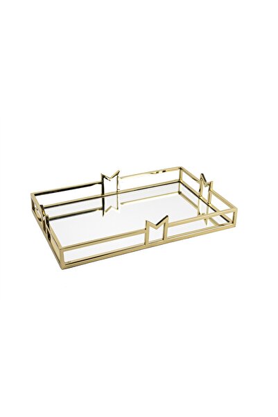 Mikasa Moor Gold Metal Mirrored Tray 41X26X7Cm
