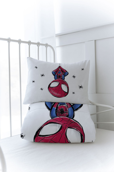 Tuğba Kuğu Organic Printed Montessori (100X200) Quilt Set Quilt Set - for Baby Series - Spiderman