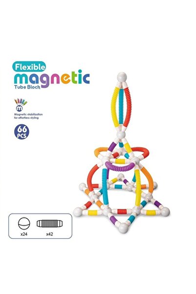 OEM STEM Magnetic Set for Building with Flexible Tubes and Balls 66 Pieces