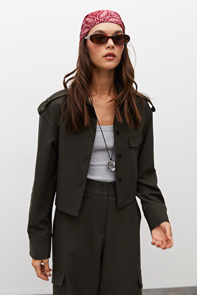 urban focus Omzu Apoletli Kısa Gömlek