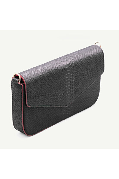 Uderra Leather حقيبة كتف نسائية من الجلد الطبيعي باللون الأسود العنابي من Ude...