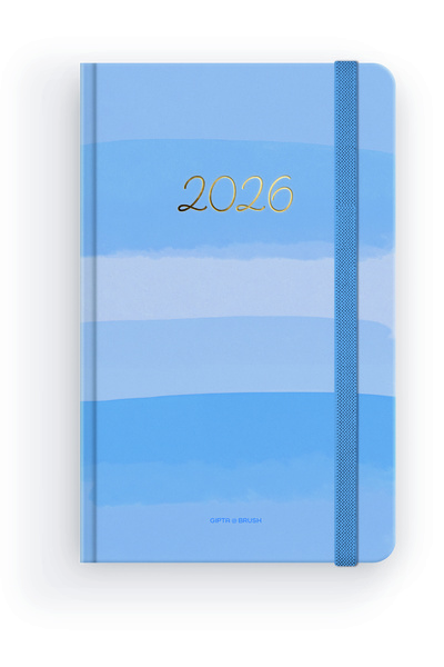 Gıpta 2026 139-BBK BRUSH İplik Dikişli Sert Kapak 13x21 Günlük Krem Ajanda