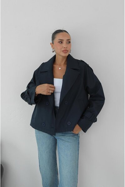 Havoş Lacivert Loye Trençkot