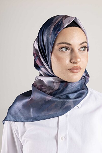 Akel Ψηφιακό κρυστάλλινο μοτίβο κασκόλ 95x95 – Παστέλ μοτίβο-6