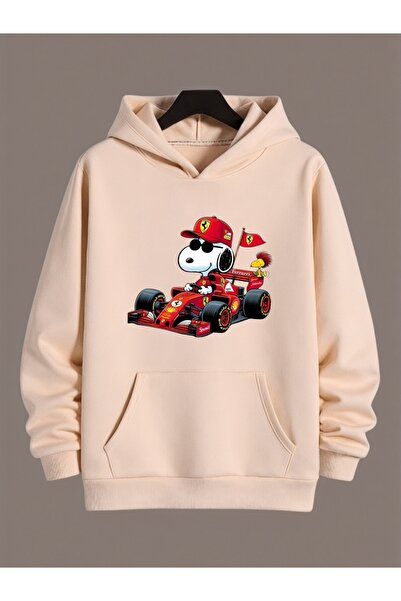 ArtYus Unisex Snoopy Ferrari Colorat Special cu imprimeu Bumbac supradimensio...