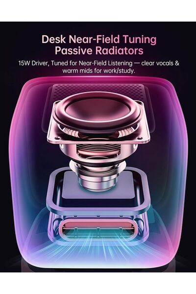 DIVOOM Ditoo Pixel Art Portable Bluetooth Speaker with App Controlled 16X16 LED Front Panel Pink