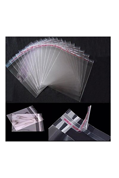 Store 20x30+5 cm Şeffaf Jelatin Bantlı Poşet 100’lü | Çeyiz Poşeti Yapışkanlı Ambalaj Torbası