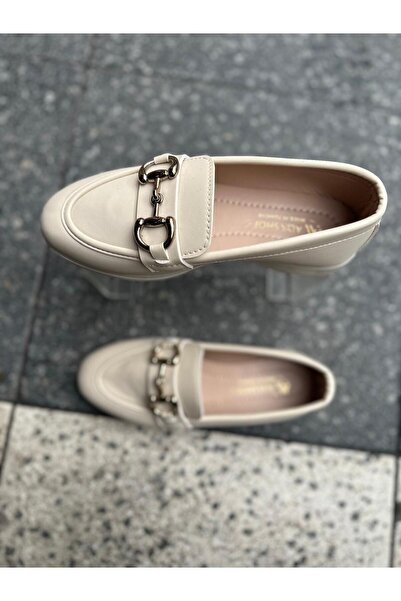 Metin Ayakkabı Skin Color Outer Material Skin Leather Casual Women's Shoes