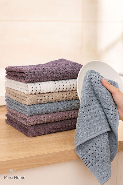 Elif Mira Set de 6 prosoape de bucătărie Softelle 30x50 cm 100% bumbac