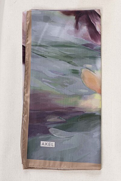 Akel Ψηφιακό κρυστάλλινο μοτίβο κασκόλ 95x95 – Παστέλ μοτίβο-6