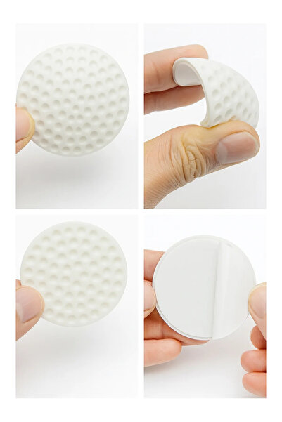 LookBuyTake 12 Adet - Silikon Kapı ve Duvar Koruyucu Tampon – Yapışkanlı Sessiz Kapı Durdurucu Stopper