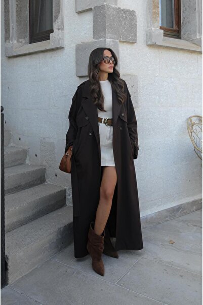 Havoş Kahverengi Arisse Kuşaklı Trençkot