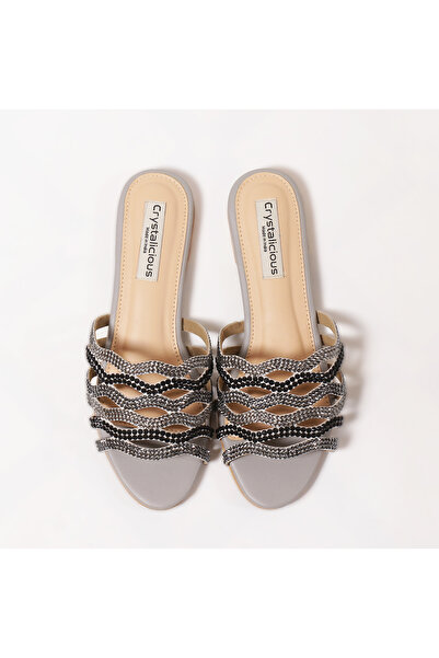 crystalicious Aarna Rhinestone Flats Handcrafted by Artisticas Cruelty-Free Glamour for Day-to-Night Elegance