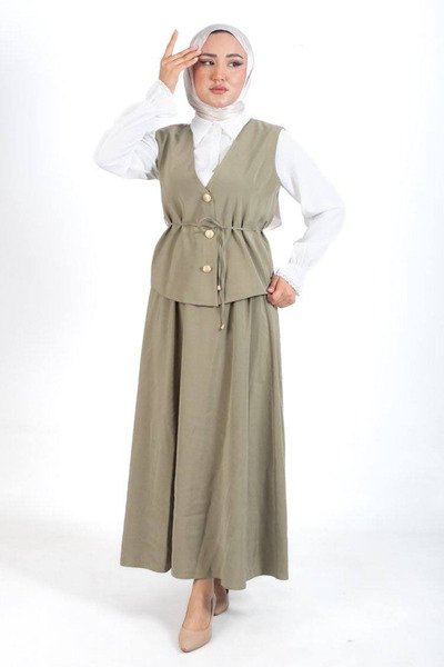 TRİPEN Μοντάλ Σετ Τριών Τεμαχίων Cupra με Υφασμάτινη Φούστα