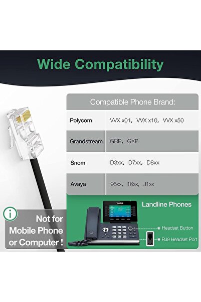Yealink YHS36 Dual Telephone Headset with RJ9 Jack