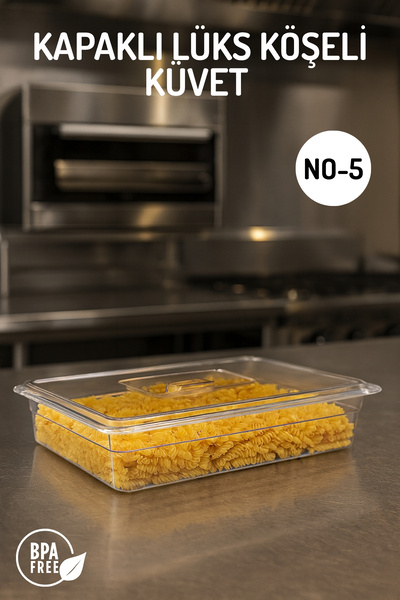 Nandy Home Kapaklı Lüks Plastik Köşeli Küvet No:5 – Endüstriyel Mutfak Gıda H...